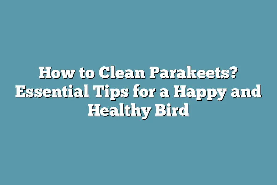 How to Clean Parakeets? Essential Tips for a Happy and Healthy Bird