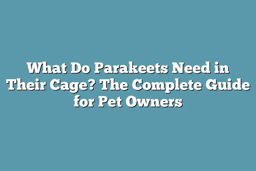 What Do Parakeets Need in Their Cage? The Complete Guide for Pet Owners