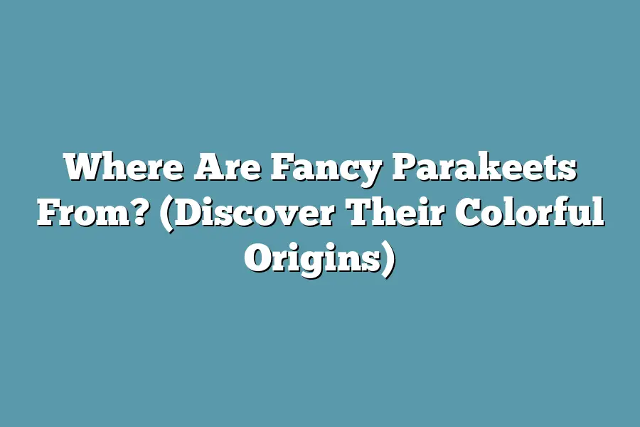 Where Are Fancy Parakeets From? (Discover Their Colorful Origins)