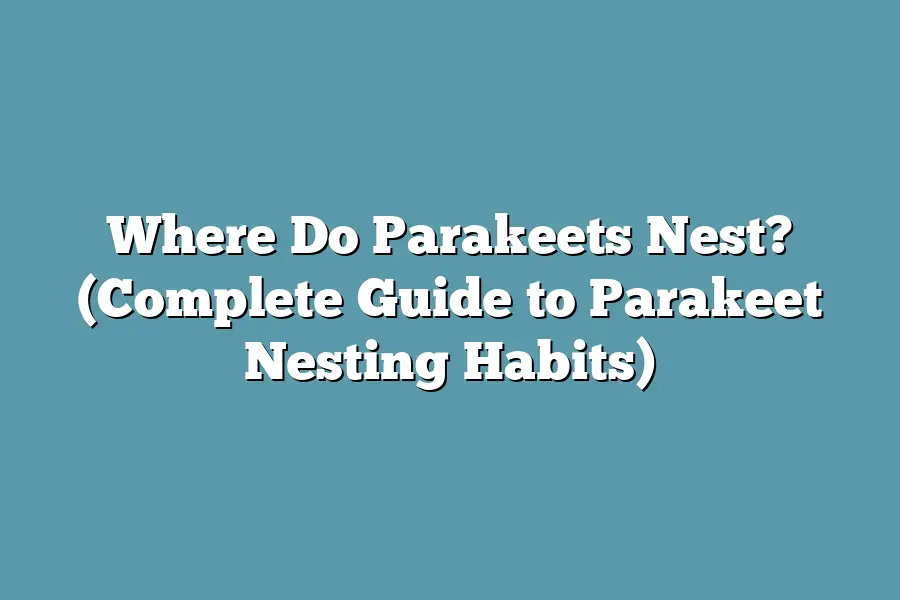 Where Do Parakeets Nest? (Complete Guide to Parakeet Nesting Habits ...